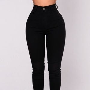 Caroline High Rise Jeans-Black